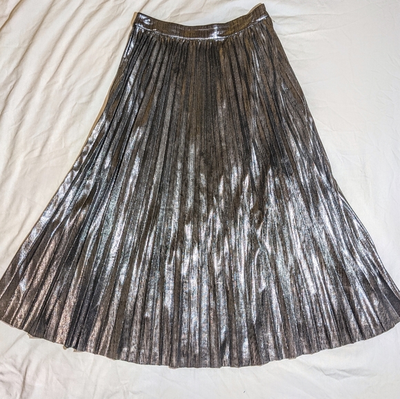 Silver Long Party Skirt - Picture 5 of 5